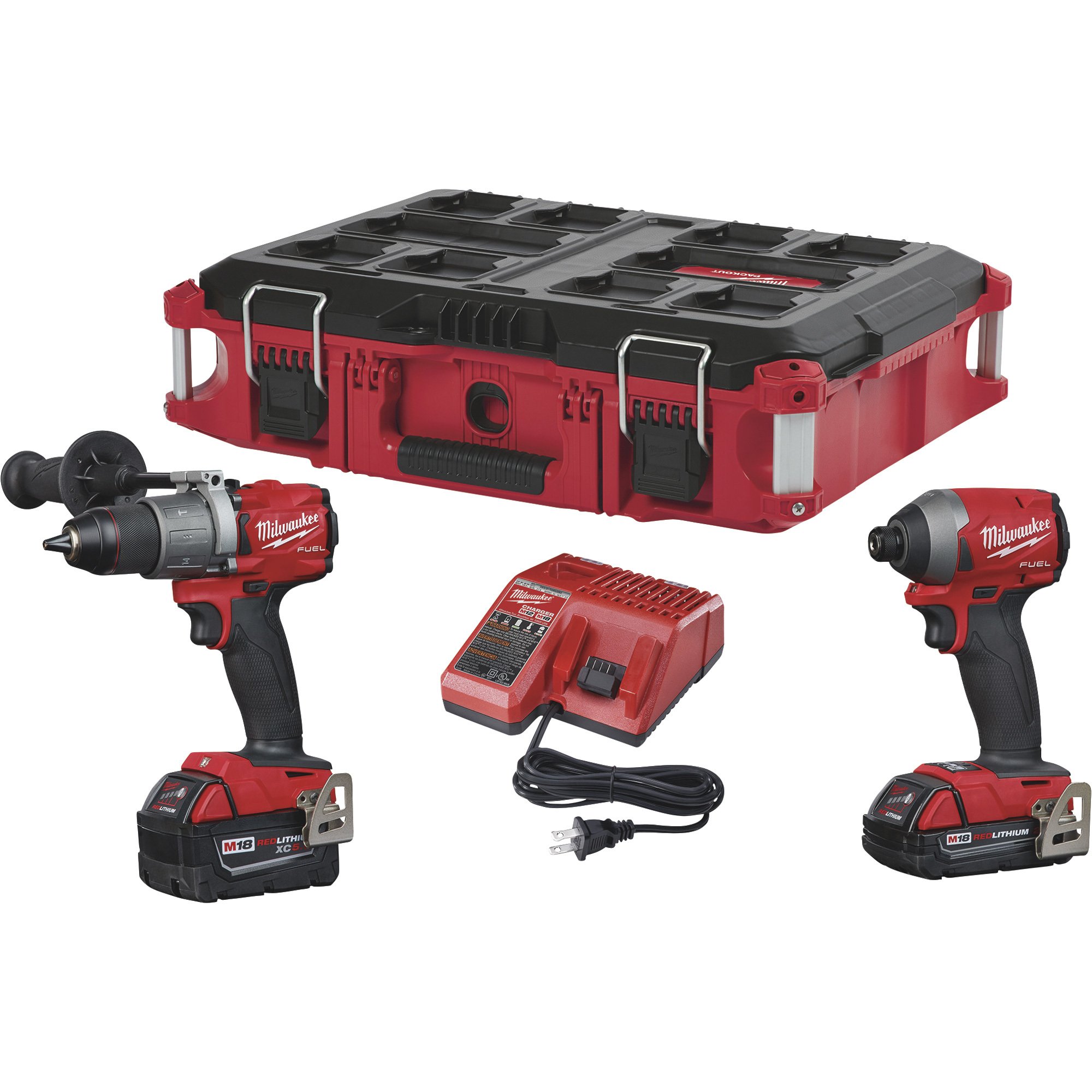 Milwaukee M18 FUEL Cordless 2-Tool Packout Combo Kit, Model# 2997-22CXPO